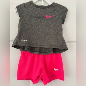 Baby girl’s Nike shorts set